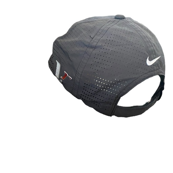 Nike Golf Hat Cap Black adjustable velcro strapback drift air vents white swoosh - Picture 6 of 11